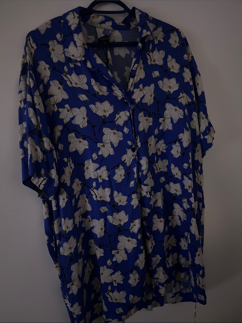 rag & bone Royal Blue Floral Button-Down Shirt